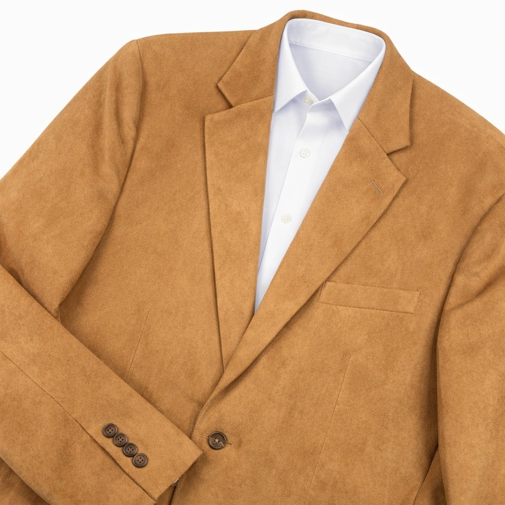 Chaps Camel Suede Sport Coat Blazer